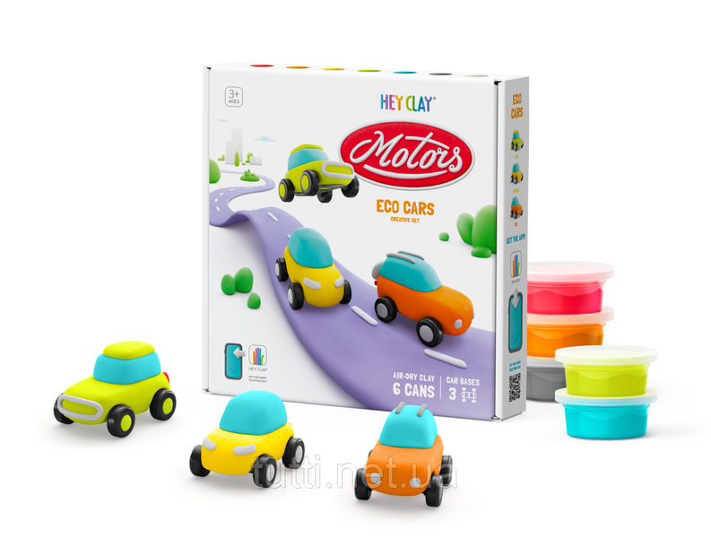 Hey Clay Plastic Clay Set Eco Cars Автомобілі 21346 фото