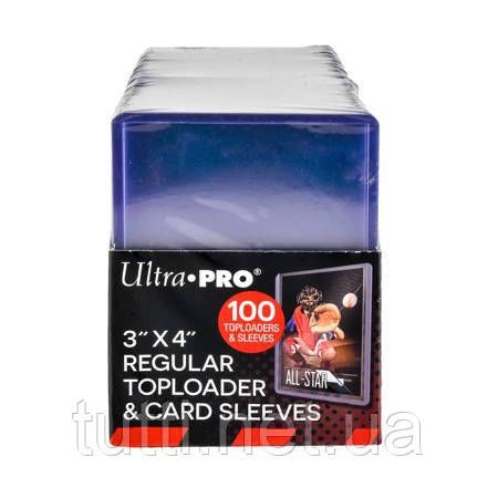 Toploader звичайний 3x4 100 шт. + T -сорочки Ultra Pro 2828872 фото