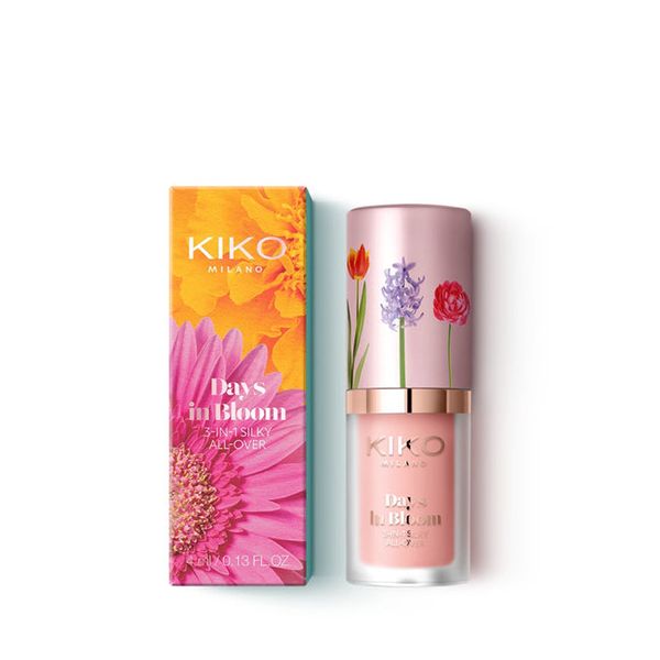 KIKO Milano Days In Bloom 3-In-1 Silky All-Over універсальний флюїд 3в1 з натуральним сяючим фінішем 03 Creative Peach 4 мл 222-8059385020846 фото