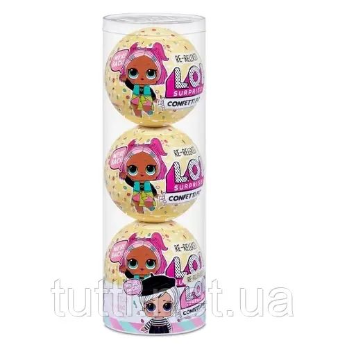 Кукла LOL Surprise Confetti Pop 3 Pack Beatnik Babe - 3 Re-released Dolls Each with 9 Surprises 571988 571988 фото