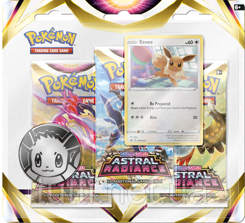 Карта EEVEE + 3 карты BOOSTER МОНЕТА + КОД игра POKEMON TCG Astral Radiance 8890576 фото