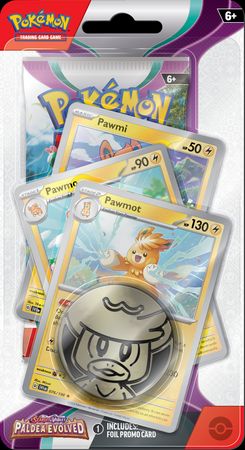 Промо-карты Pawmot POKEMON + бустер + код Checklane PREMIUM Blister Scarlet & Violet Paldea Evolved 2295893 фото