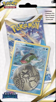 Промо-карты Basculin POKEMON + бустер + ОРИГИНАЛЬНЫЙ КОД Checklane Blister Silver Tempest 9826904 фото