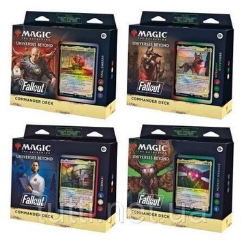 4 в 1 Fallout ALL Commander Decks, карты Magic the Gathering для MtG 9419662 фото