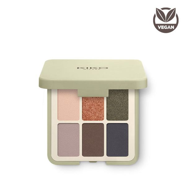 KIKO Milano Green Me Eyeshadow Palette — палетка теней Edition 2020 из 6 теней с разным финишем 103 Sophisticated Allure 4.2g 222-8025272928922 фото