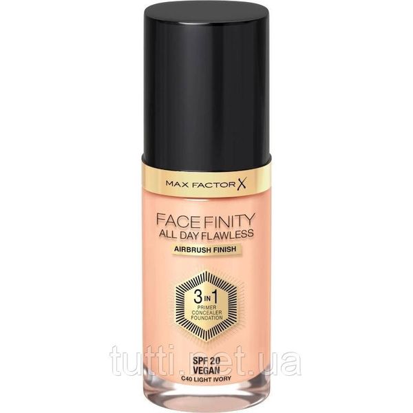 Max Factor Facefinity All Day Flawless 3в1 тональный крем для лица № c40 Светлая слоновая кость 30 мл. 7451923 фото